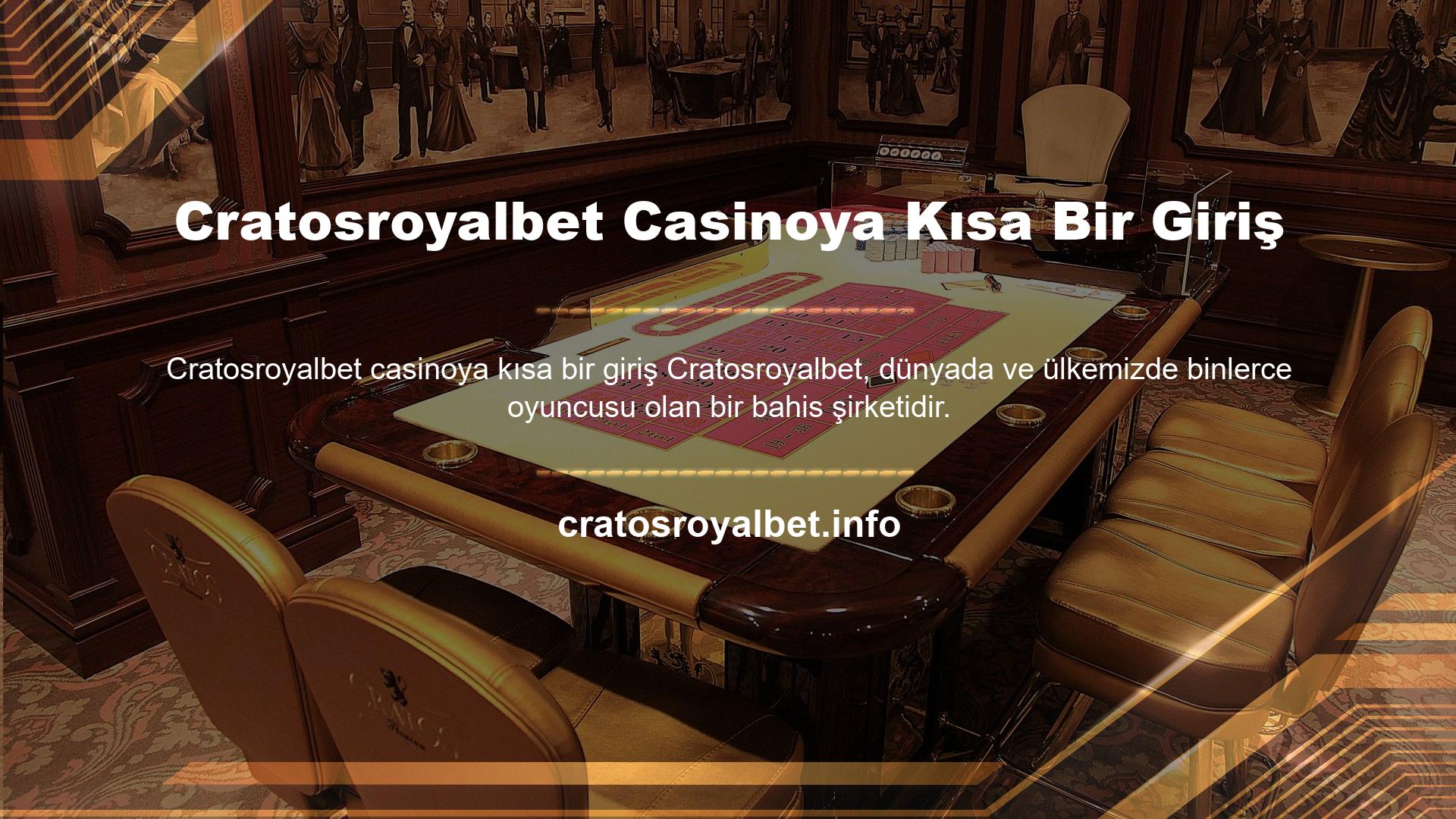 Cratosroyalbet casinoya kısa bir giriş